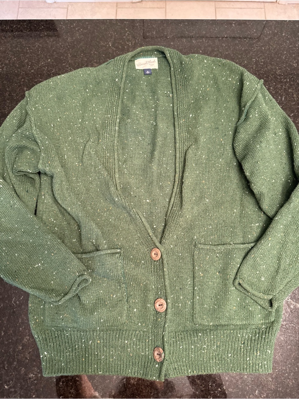 Universal threads green Speckled Cardigan Sweater